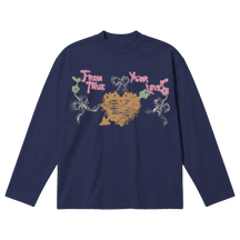 From Your True Loves Baggy L/S Tee - Blue - Front