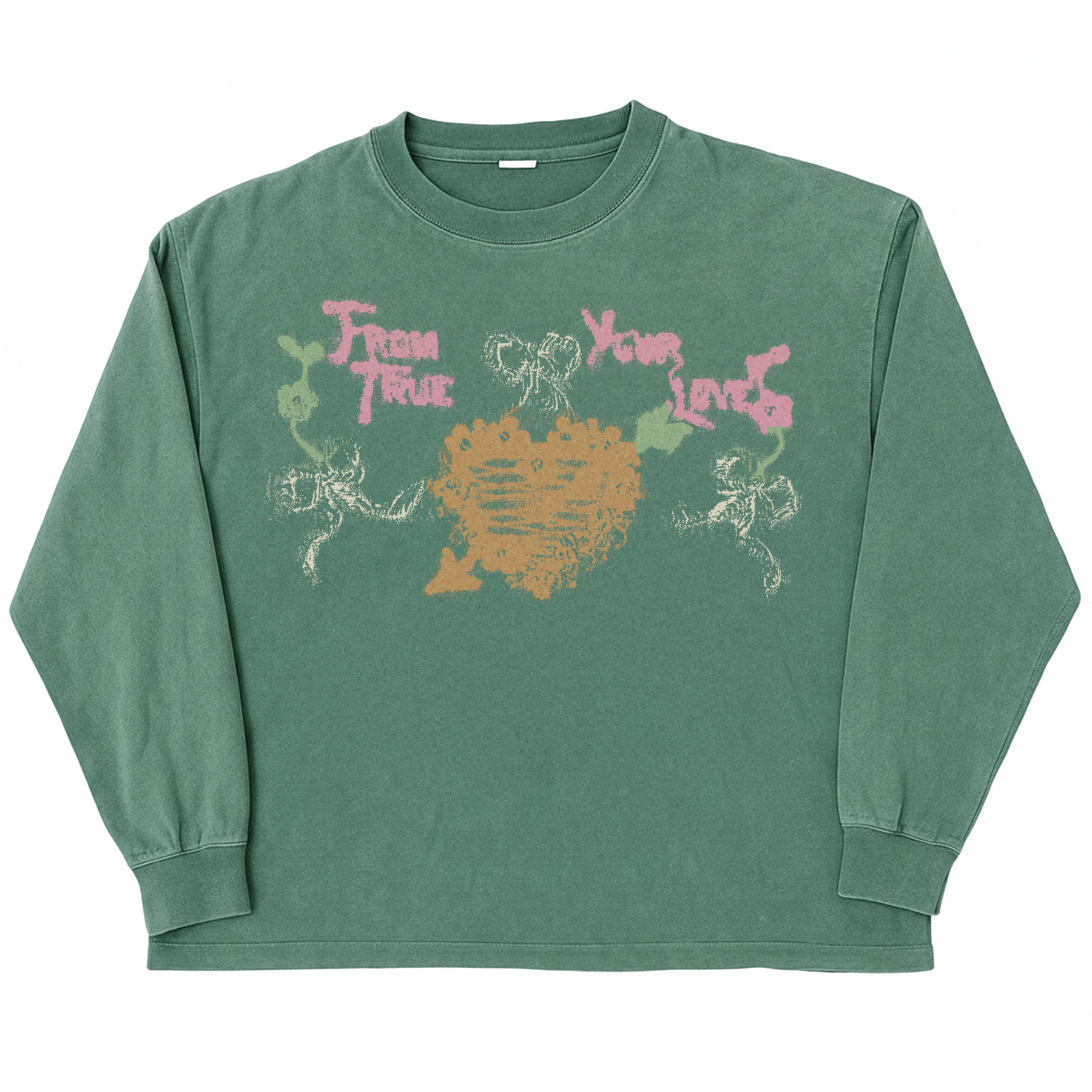 From Your True Loves L/S Tee - Green - Front