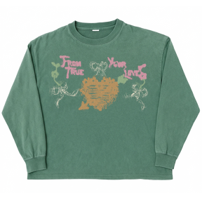 From Your True Loves L/S Tee - Green - Front