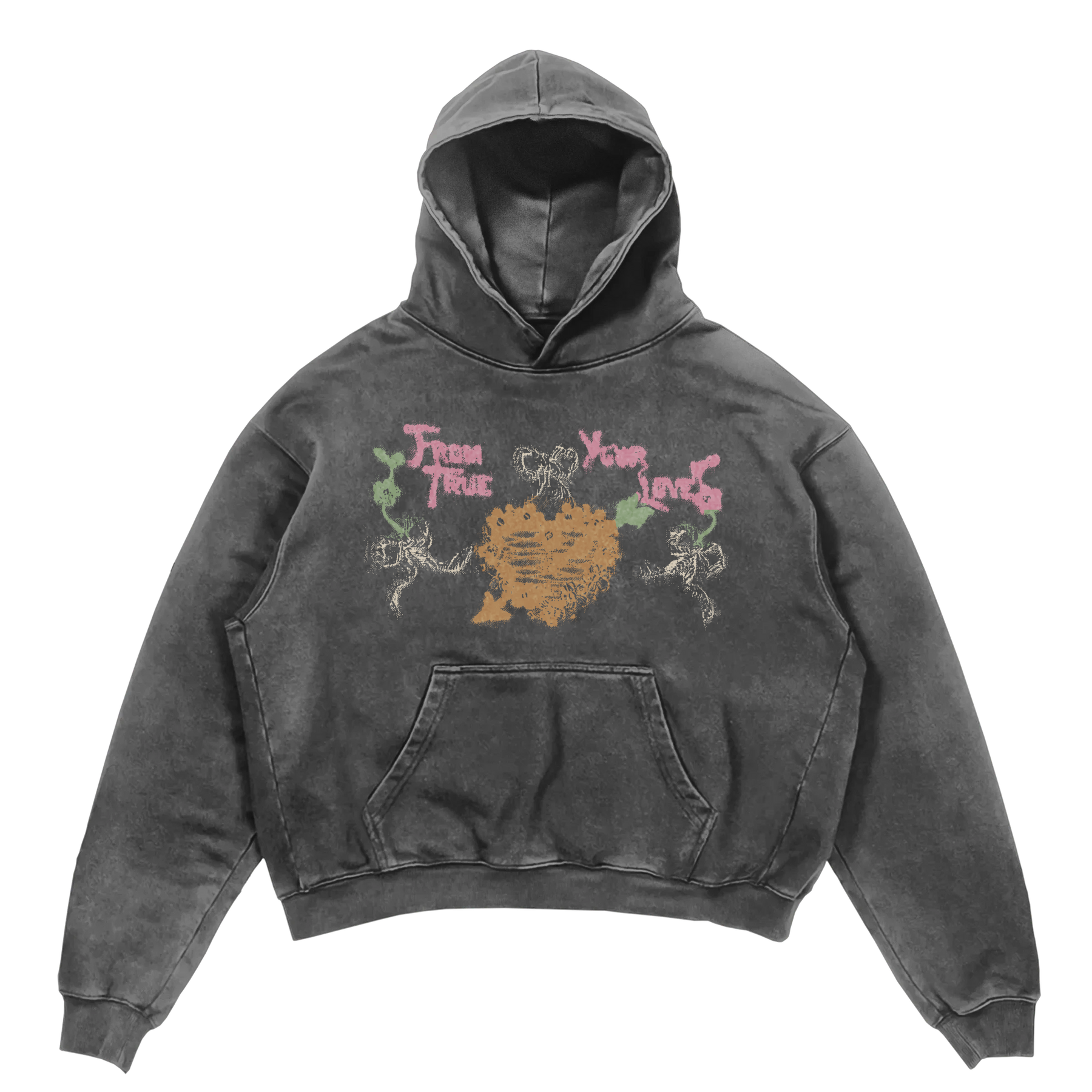 From Your True Loves Hoodie - Grey - Front