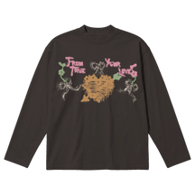 From Your True Loves Baggy L/S Tee - Off Black - Front
