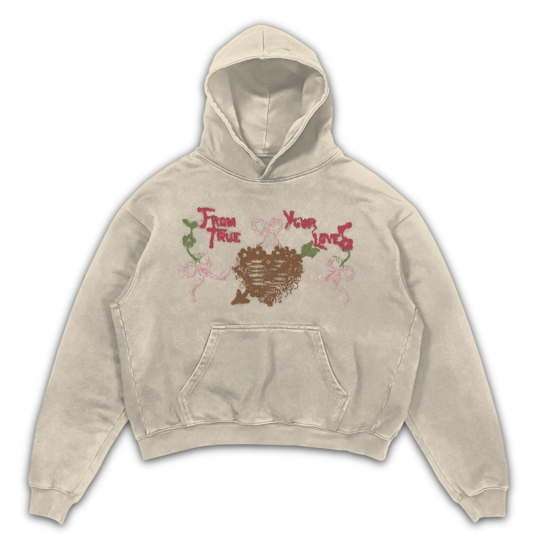 From Your True Loves Hoodie - Sand - Front