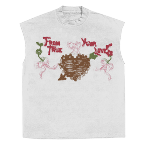 From Your True Loves Sleeveless Tee - White - Front