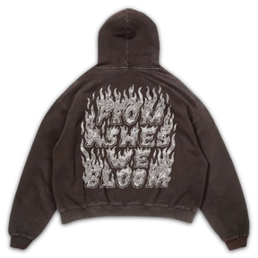 From Ashes Hoodie - Brown - Back
