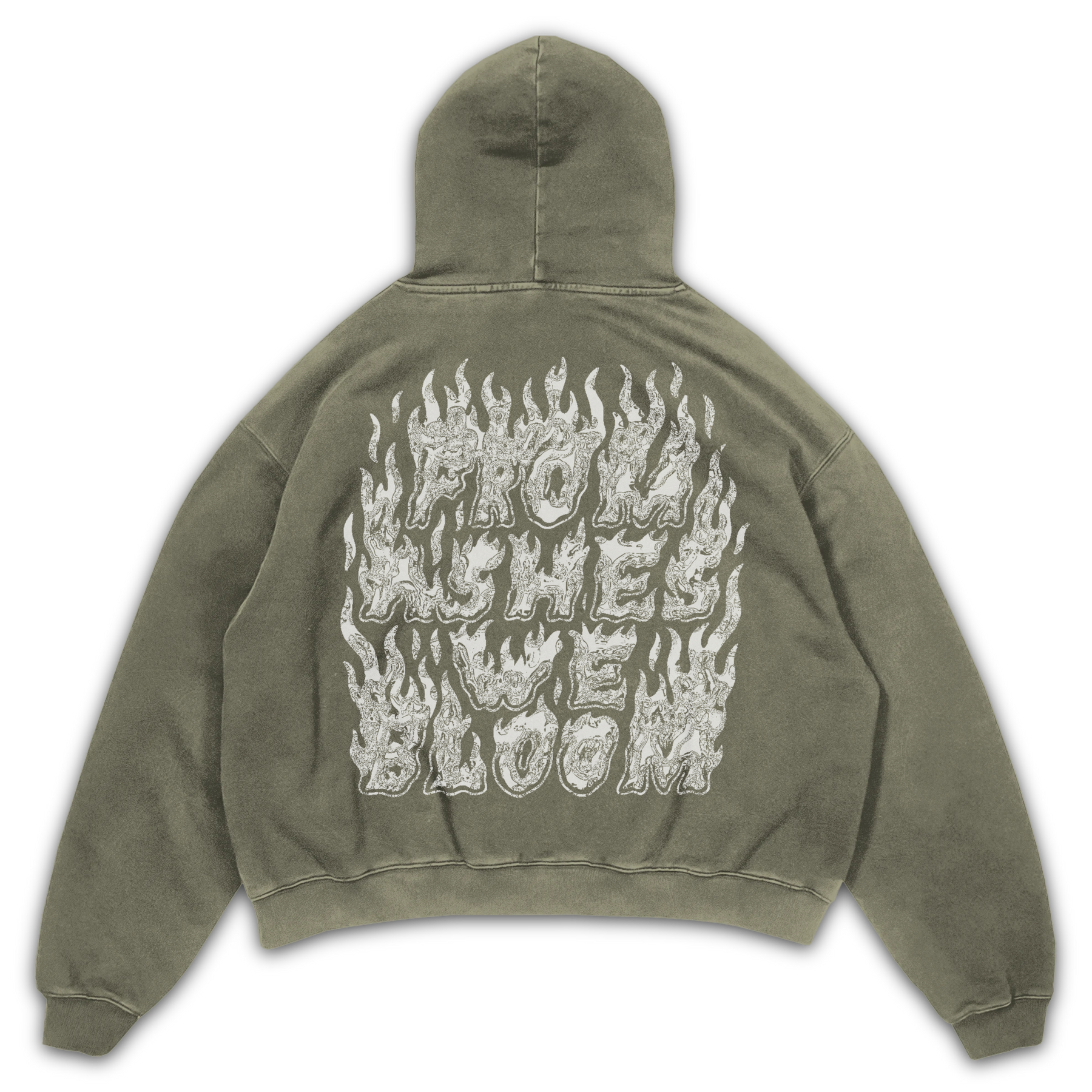 From Ashes Hoodie - Olive - Back