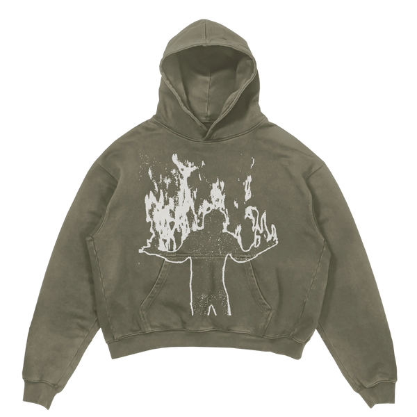 From Ashes Hoodie - Olive - Front