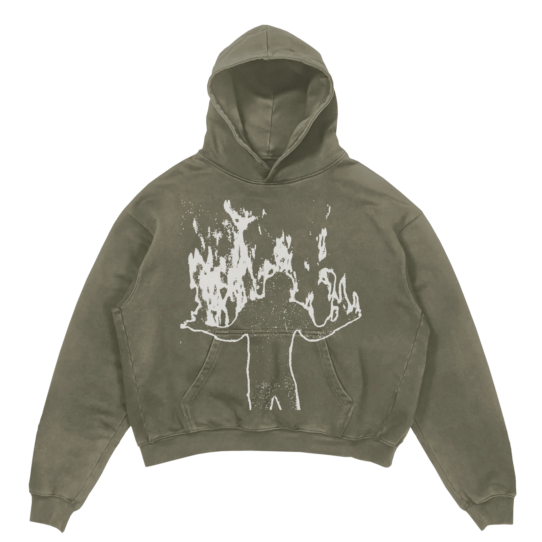 From Ashes Hoodie - Olive - Front