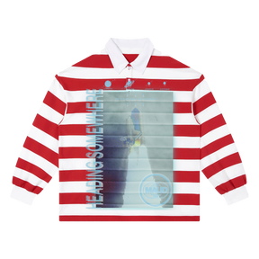 Heading Somewhere Stripe Polo - Red - Front