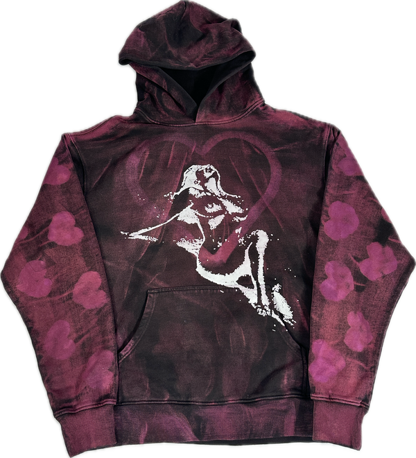HEART OF HEARTS HOODIE DYED