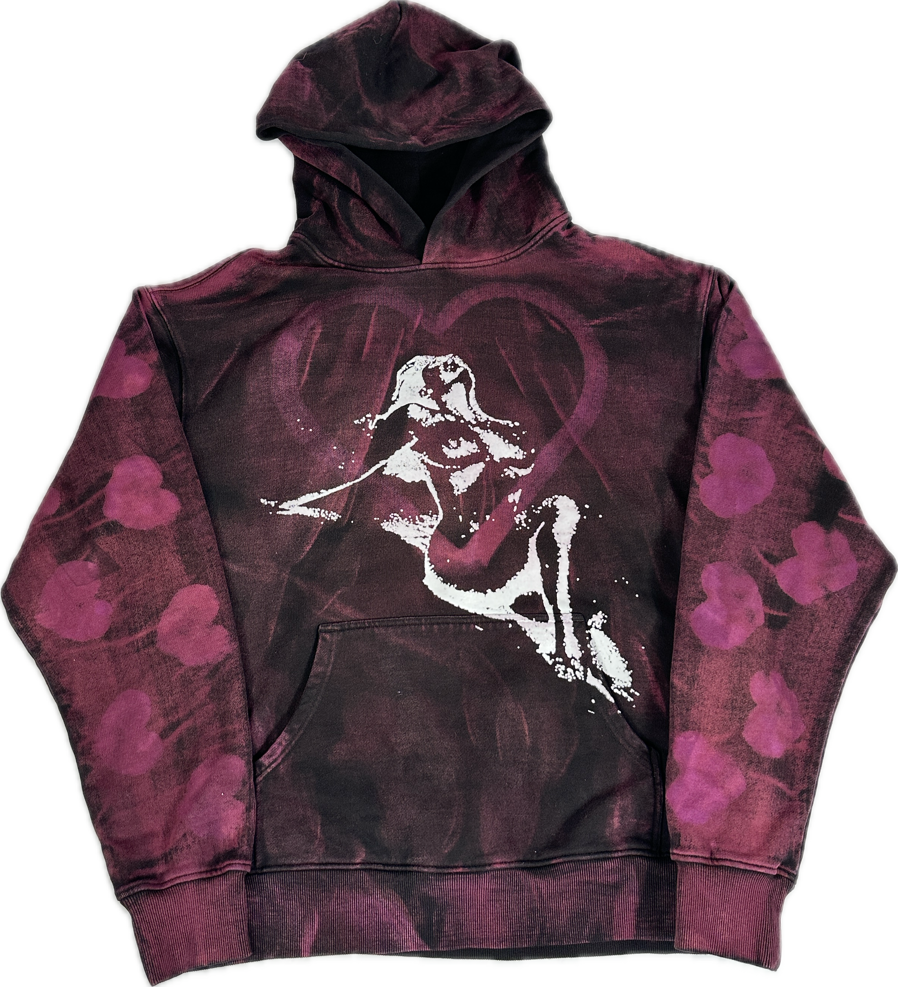 HEART OF HEARTS HOODIE DYED