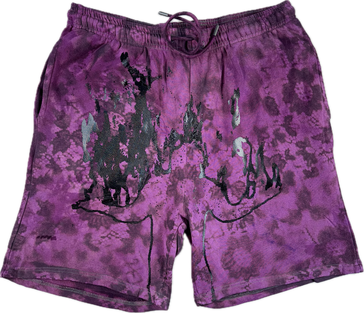 VIOLET FLOWER SHORTS