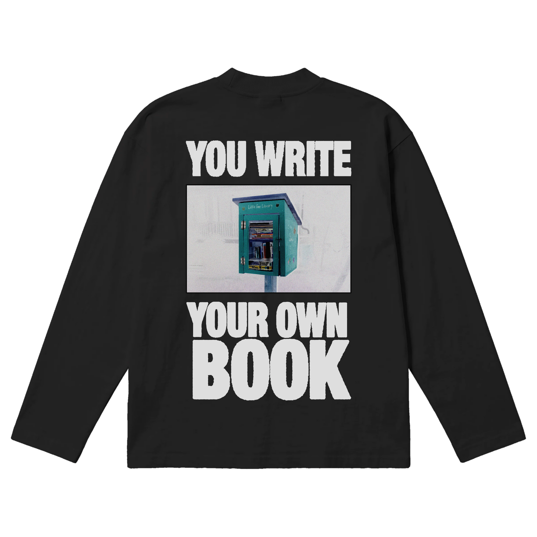 Little Library Baggy L/S Tee - Black - Back