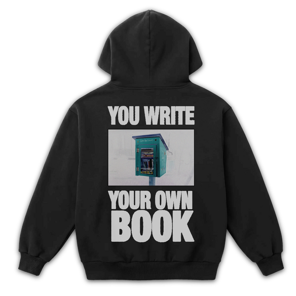Little Library Zip Up - Black - Back