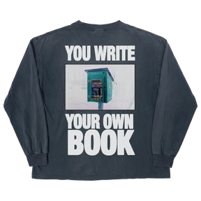 Little Library L/S Tee - Blue - Back