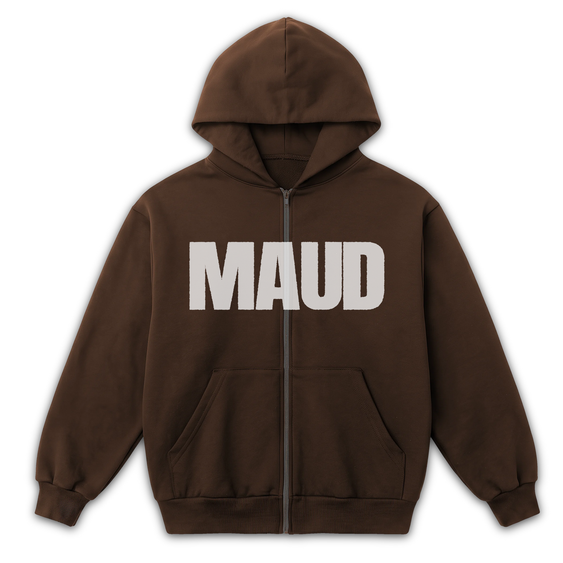 Little Library Zip Up - Brown - Front