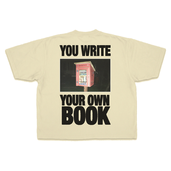 Little Library Drop Tee - Cream - Back