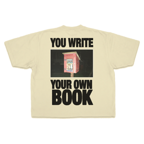 Little Library Drop Tee - Cream - Back