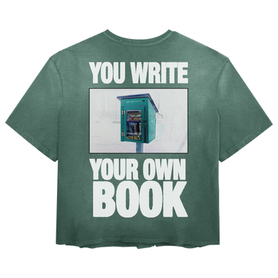 Little Library Tee - Green - Back