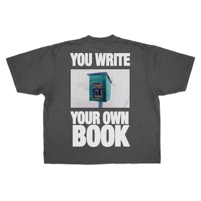 Little Library Drop Tee - Grey - Back