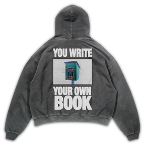 Little Library Hoodie - Grey - Back