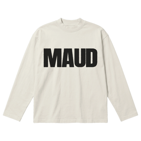 Little Library Baggy L/S Tee - Off White - Front