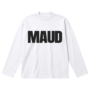 Little Library Baggy L/S Tee - White - Front