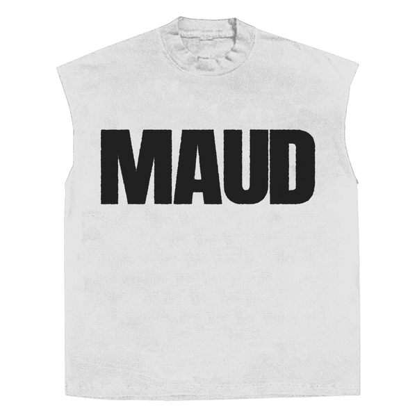 Little Library Sleeveless Tee - White - Front
