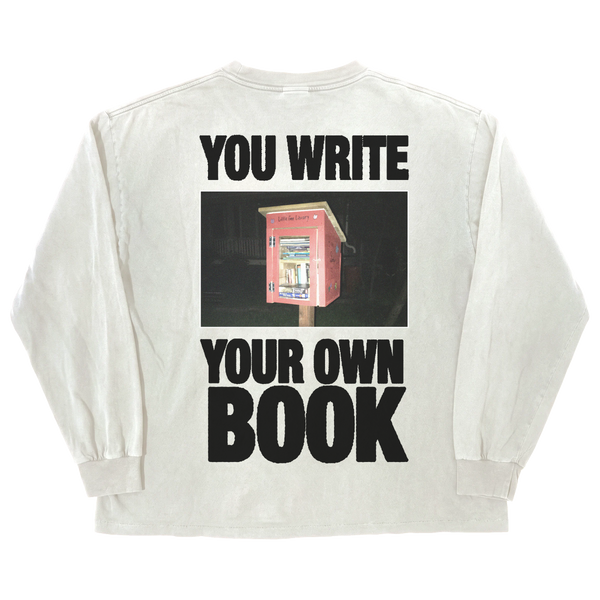 Little Library L/S Tee - White - Back