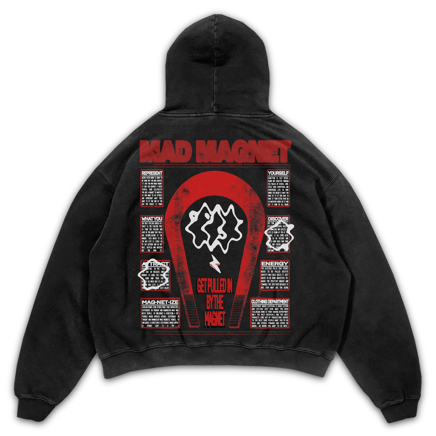 Mad Magnet Hoodie - Black - Back