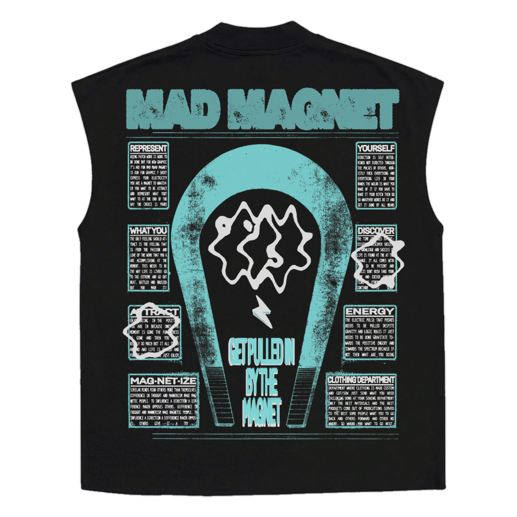 Mad Magnet Sleeveless Tee - Black - Back