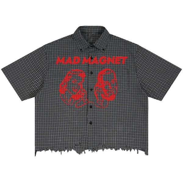 Mad Magnet Distress Button Up - Front