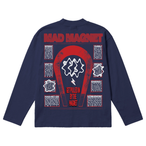 Mad Magnet Baggy L/S Tee - Blue - Back