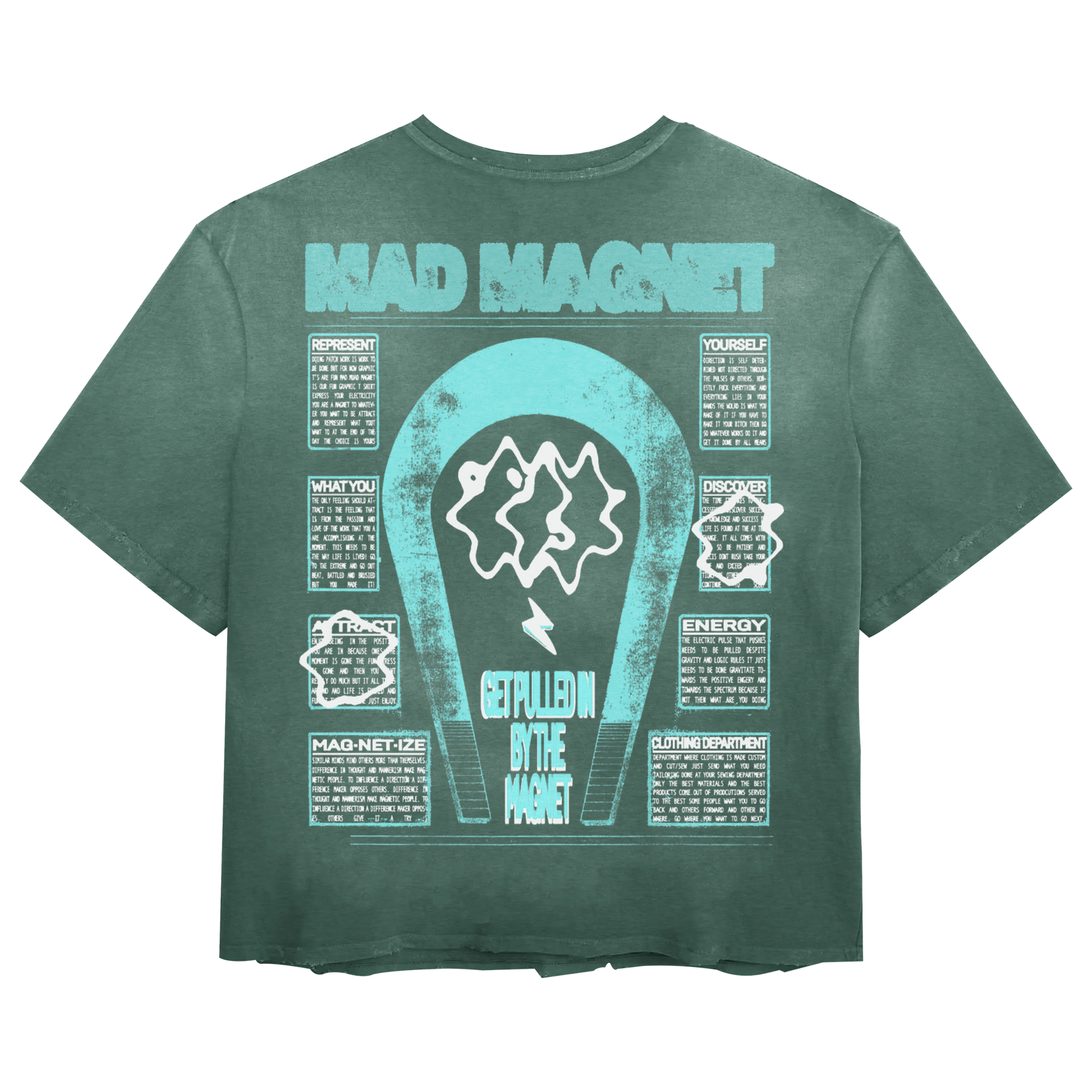 Mad Magnet Tee - Green - Back