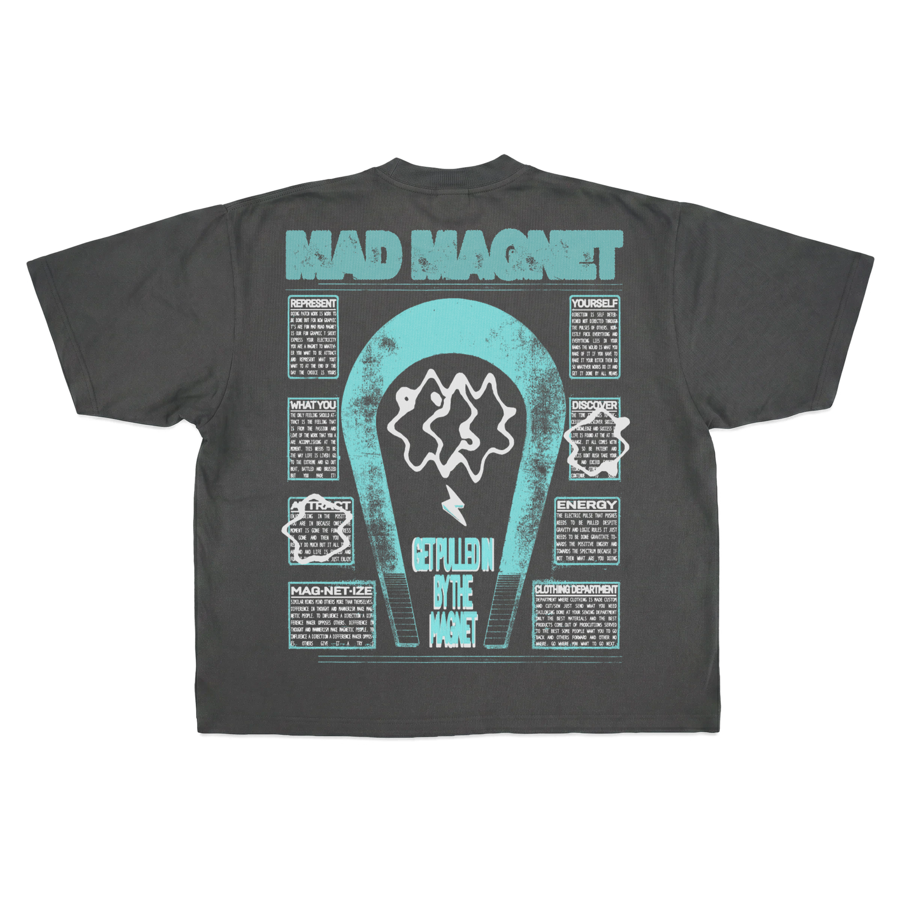 Mad Magnet Drop Tee - Grey - Back