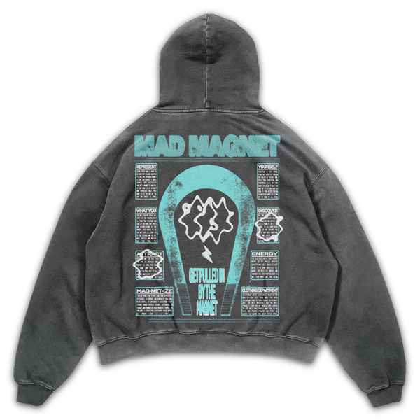 Mad Magnet Hoodie - Grey - Back