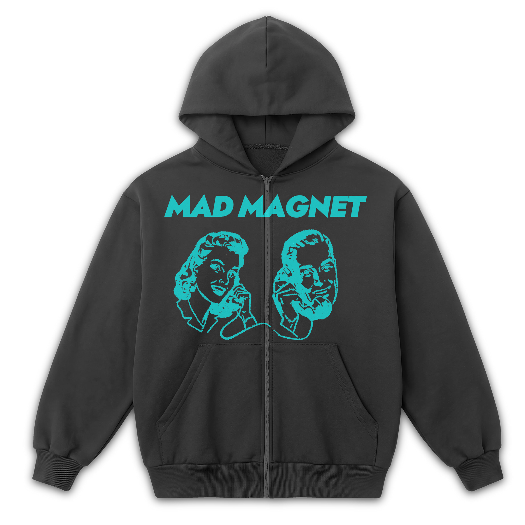 Mad Magnet Zip Up - Grey - Front