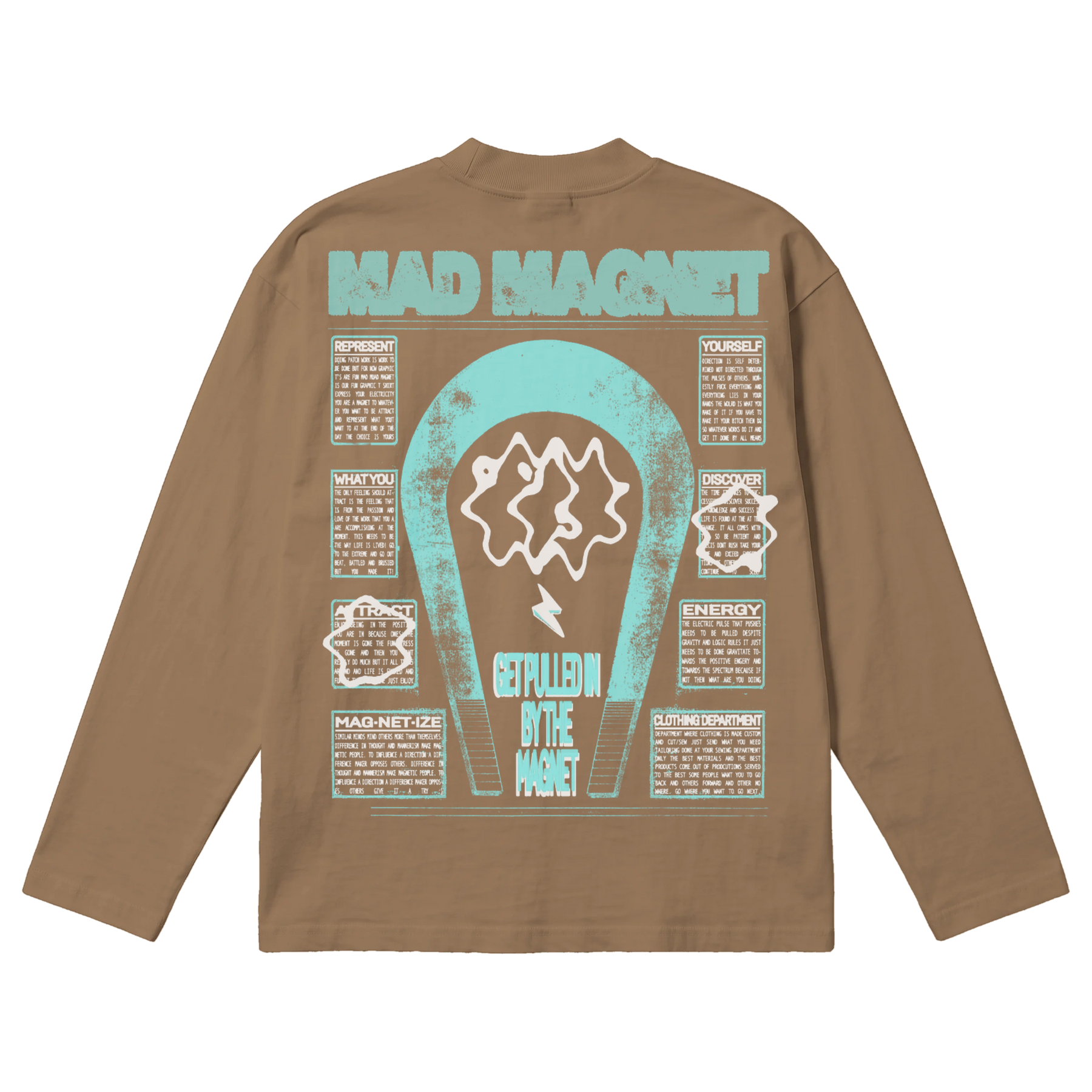 Mad Magnet Baggy L/S Tee - Latte - Back