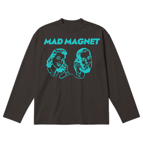 Mad Magnet Baggy L/S Tee - Off Black - Front