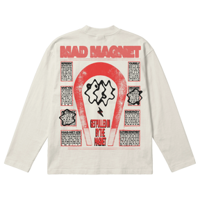 Mad Magnet Baggy L/S Tee - Off White - Back