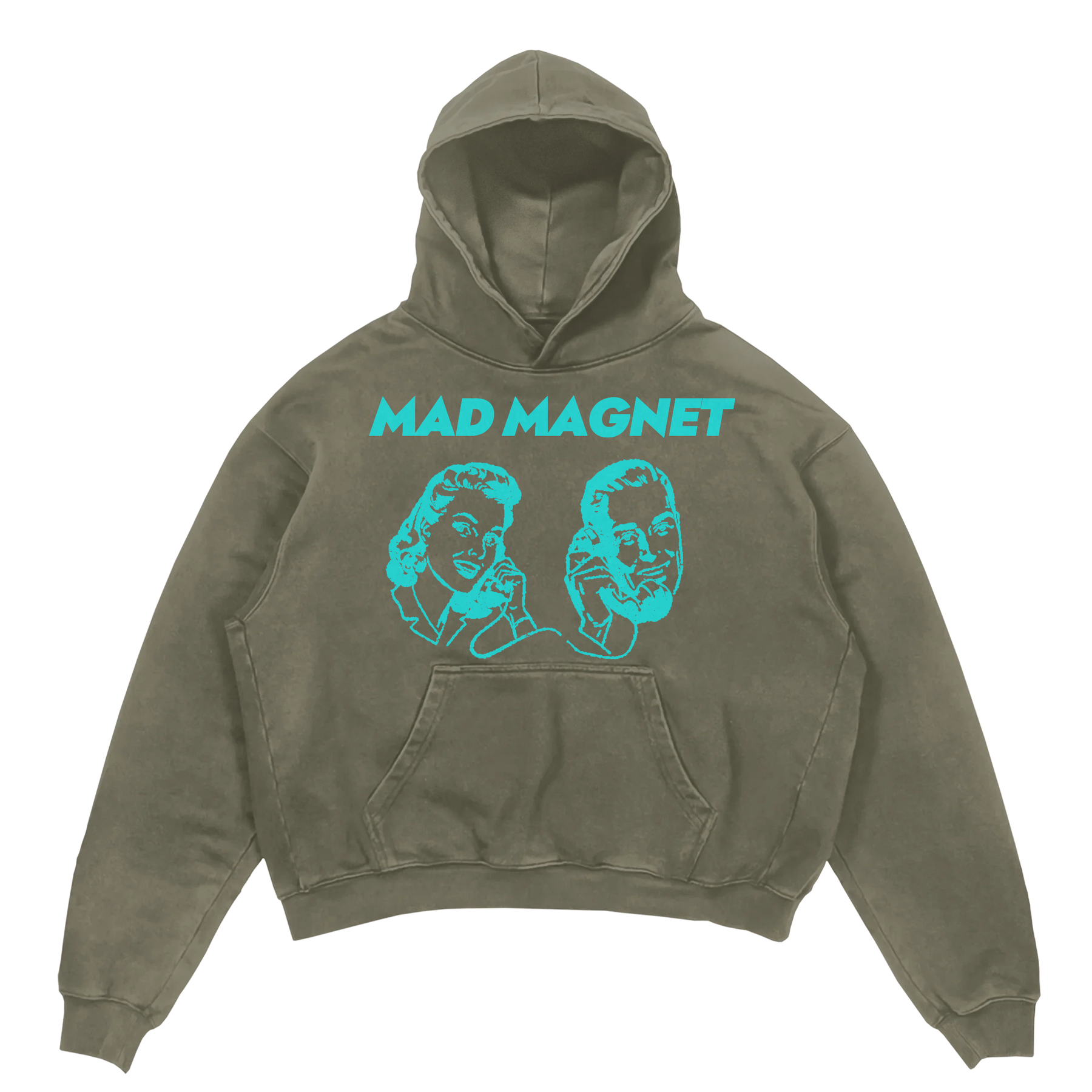 Mad Magnet Hoodie - Olive - Front
