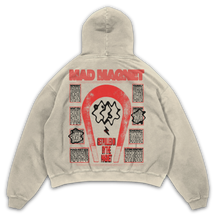 Mad Magnet Hoodie - Sand - Back