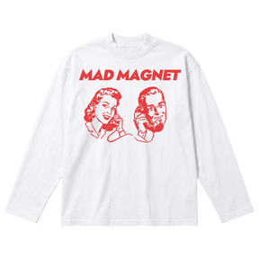 Mad Magnet Baggy L/S Tee - White - Front