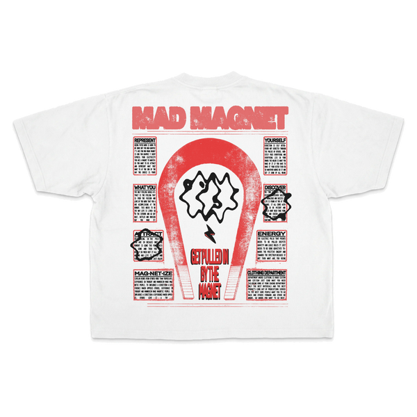 Mad Magnet Drop Tee - White - Back