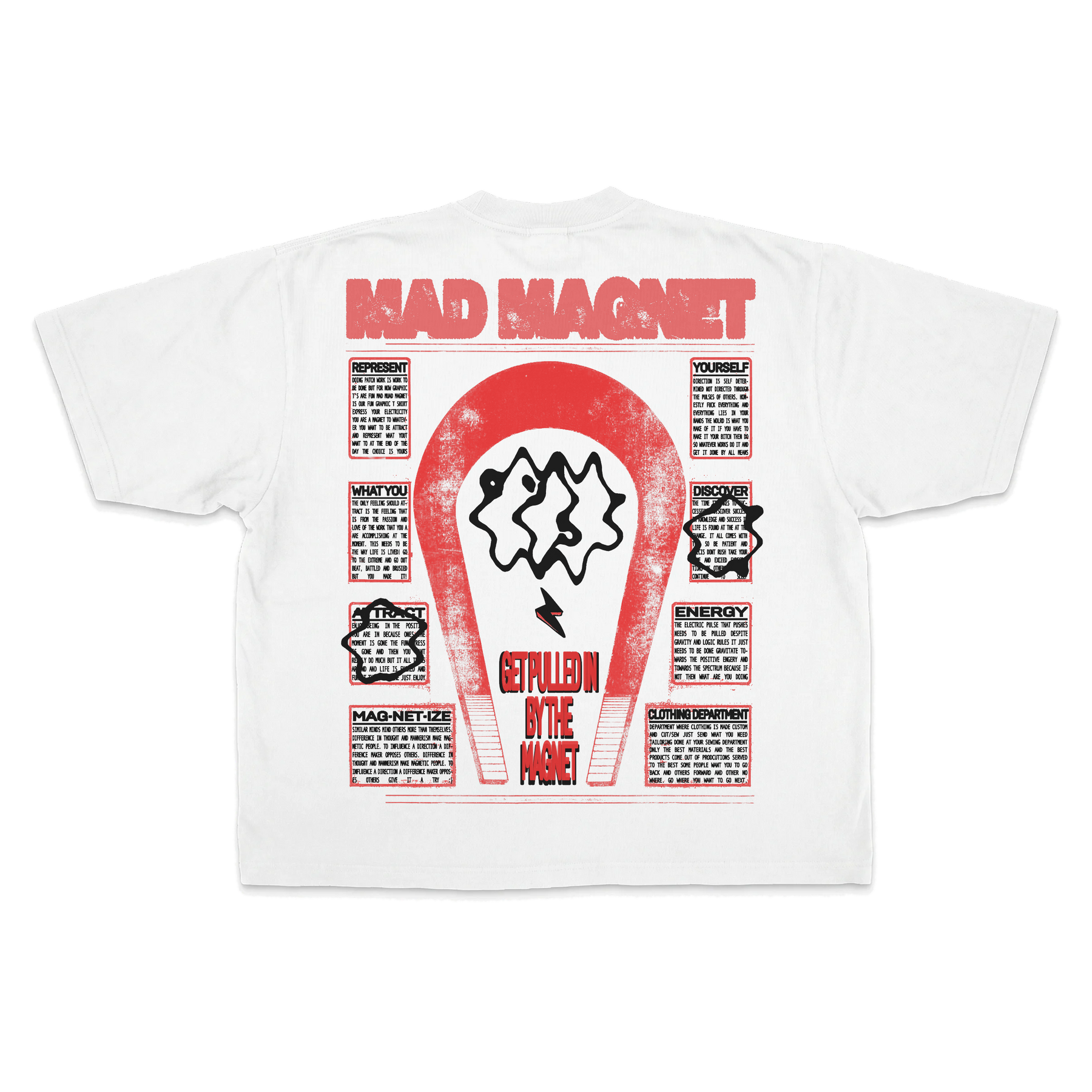 Mad Magnet Drop Tee - White - Back