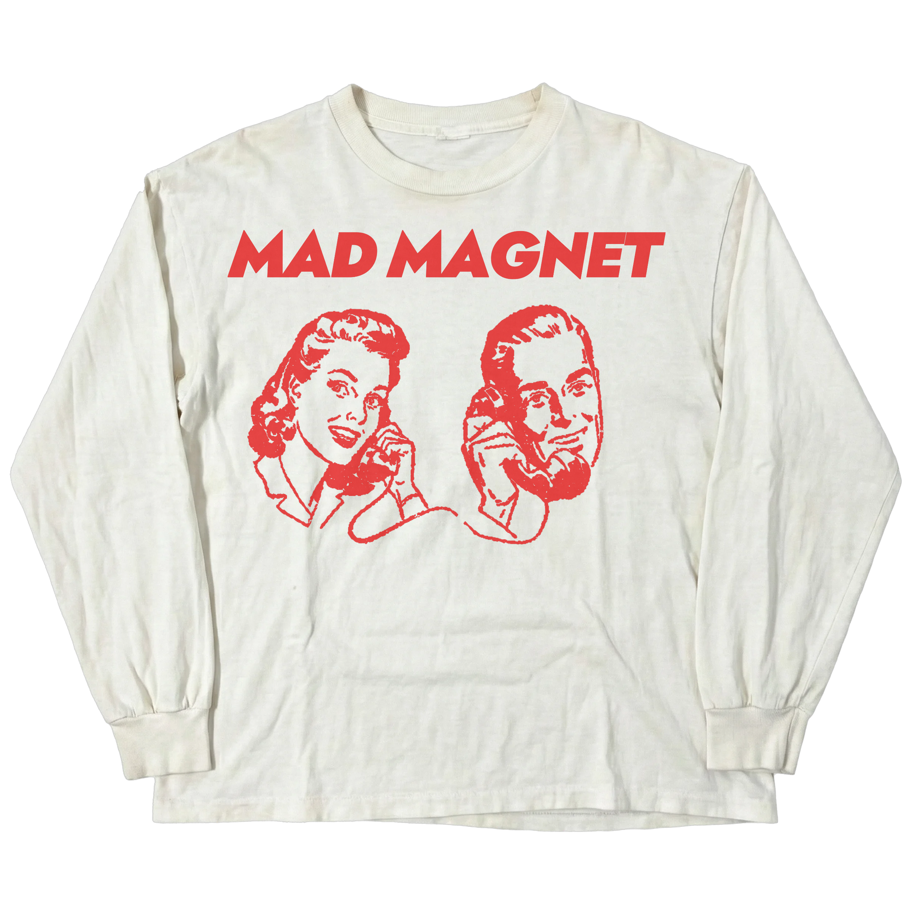 Mad Magnet L/S Tee - White - Front