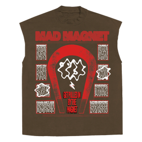 MAGNET Sleeveless Tee - Brown - Front