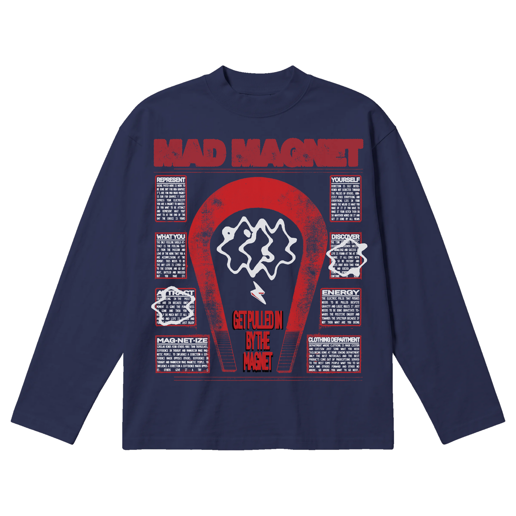 MAGNET Baggy L/S Tee - Blue - Front