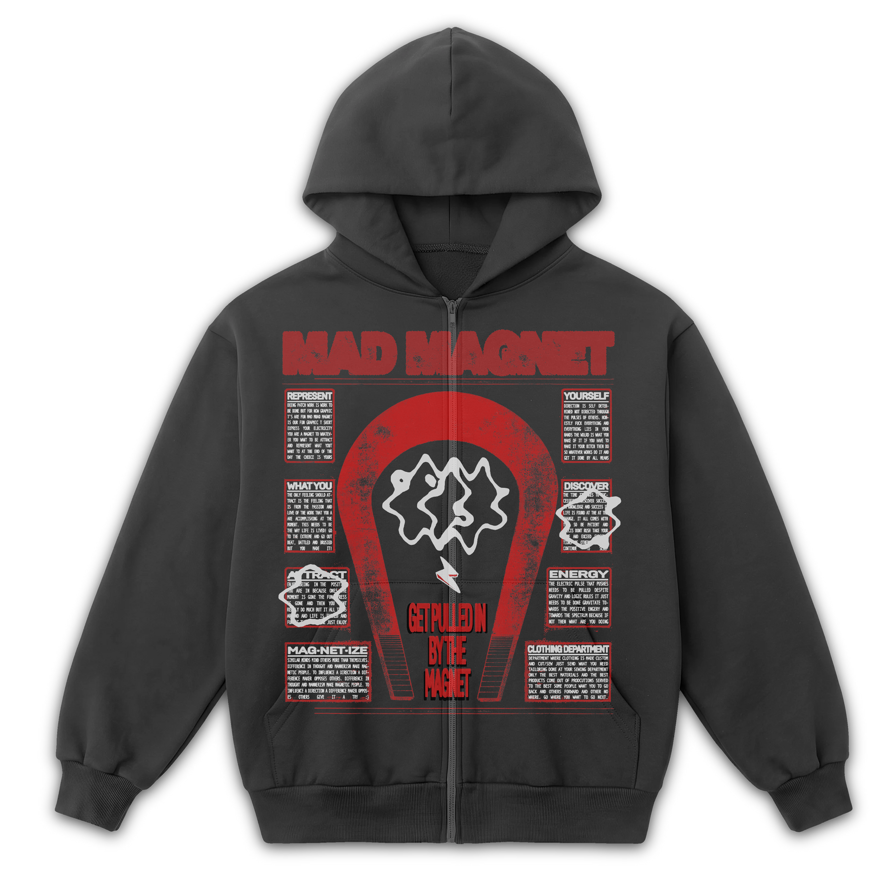 MAGNET Zip Up - Grey - Front