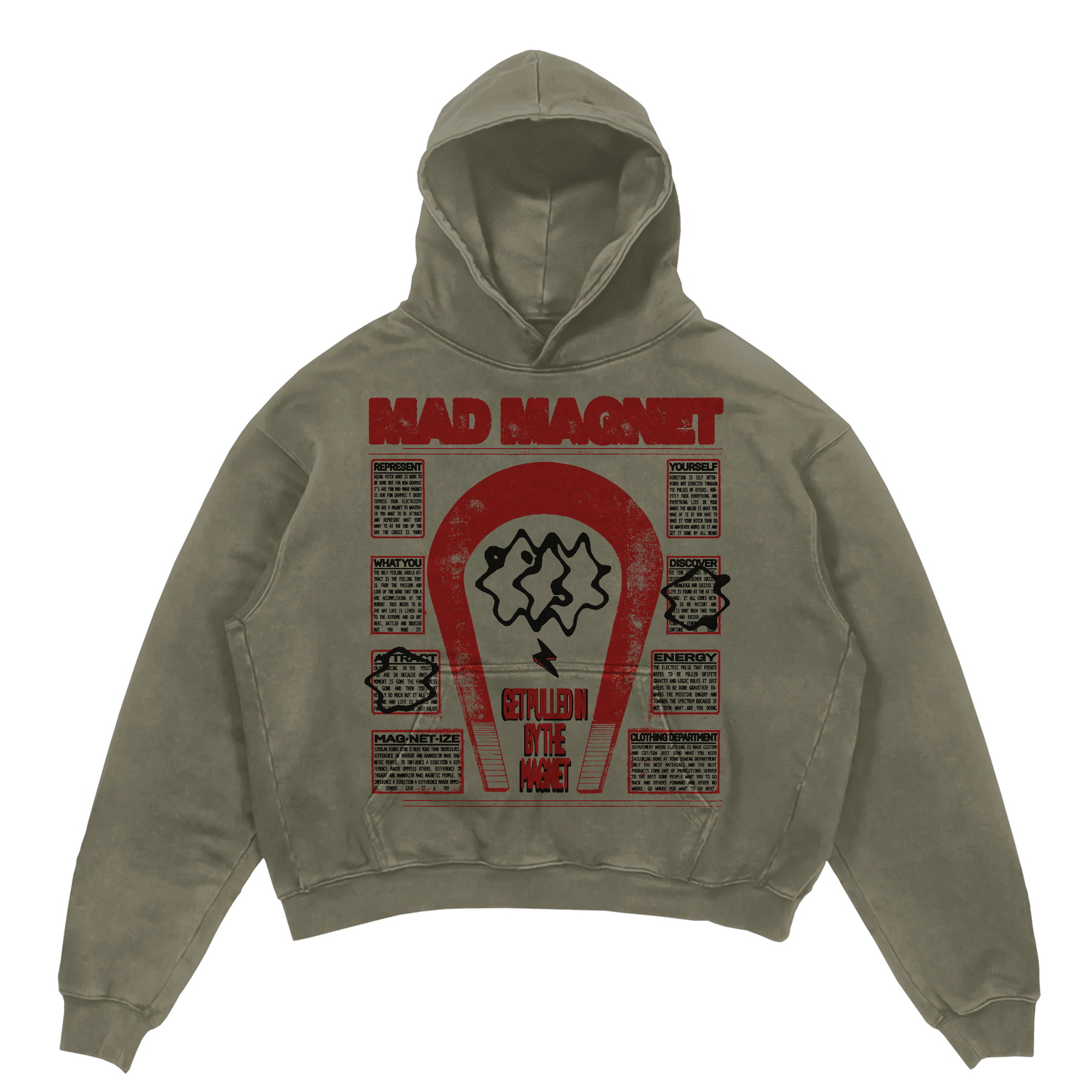 MAGNET Hoodie - Olive - Front