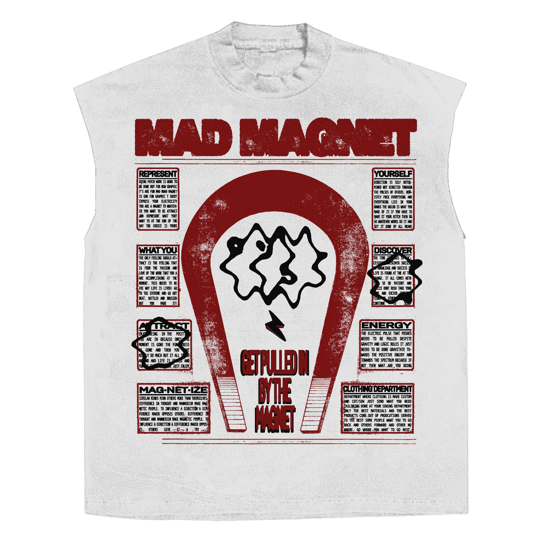 MAGNET Sleeveless Tee - White - Front